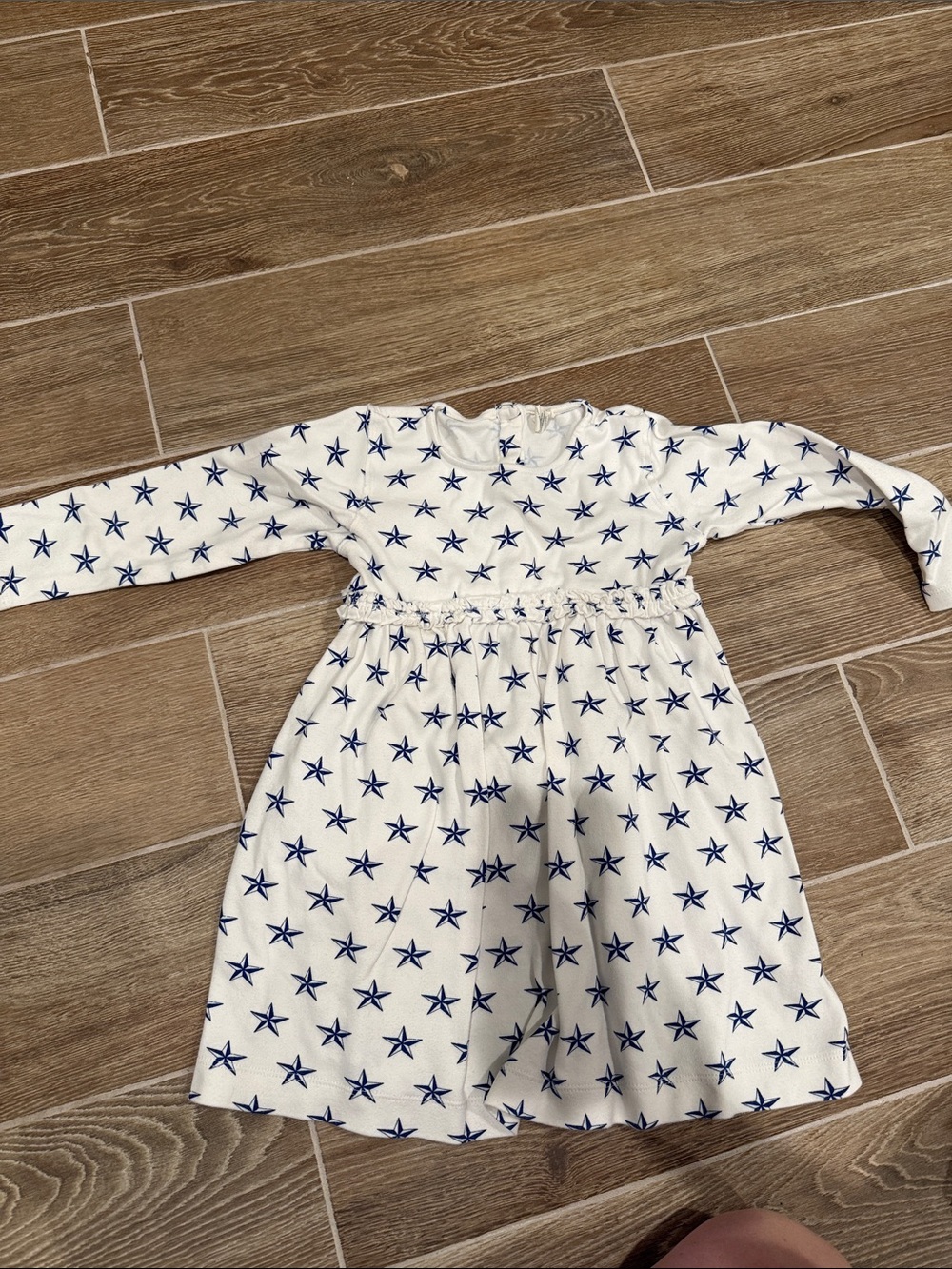 kate quinn White Dress with Navy Star Print